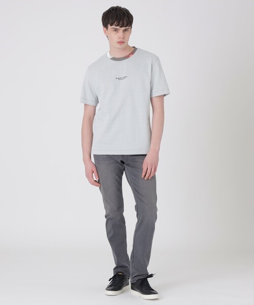 BLACK LABEL CRESTBRIDGE（ブラックレーベル・クレストブリッジ）の「チェックカラーコンフィTシャツ（Tシャツ/カットソー・メンズ・ブラック/オフホワイト/ライトグレー/オレンジ系その他・XL/L/M/S）」の5枚目の写真