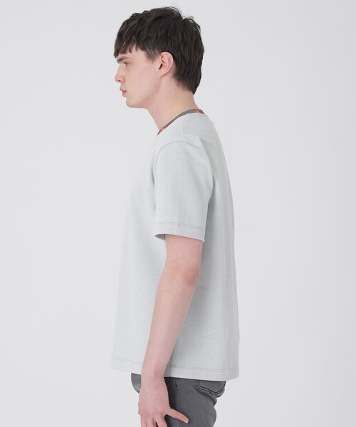 BLACK LABEL CRESTBRIDGE（ブラックレーベル・クレストブリッジ）の「チェックカラーコンフィTシャツ（Tシャツ/カットソー・メンズ・ブラック/オフホワイト/ライトグレー/オレンジ系その他・XL/L/M/S）」の6枚目の写真
