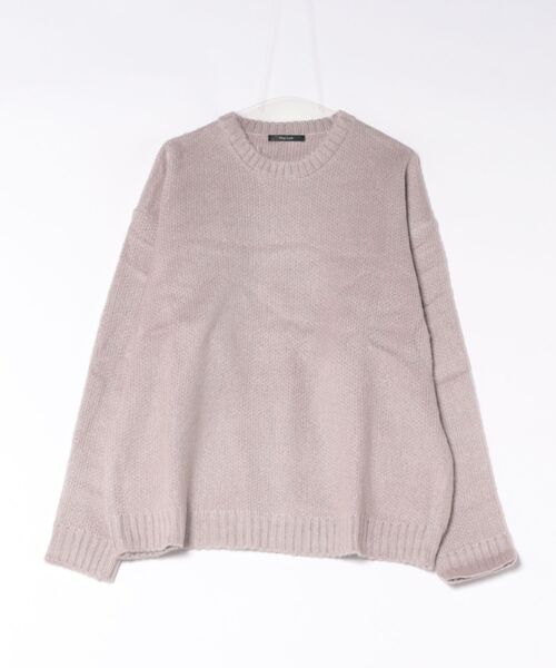 Bling Leads(ブリングリーズ)の「【Bling leads】クルーネックモヘアタッチオーバーサイズプルオーバー(ニット/セーター・レディース・ライトグレー/ブルー/グレー系・L/M)」の1枚目の写真