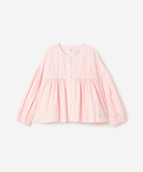 ORCIVAL(オーシバル)の「ORCIVAL | コットンポプリン ギャザー長袖シャツ WOMEN(シャツ/ブラウス・レディース・アイボリー/ブラック/ピンク・1)」の3枚目の写真