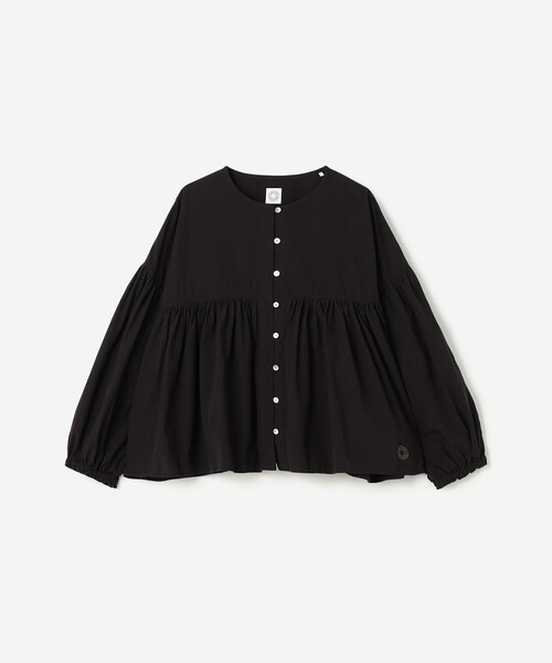 ORCIVAL(オーシバル)の「ORCIVAL | コットンポプリン ギャザー長袖シャツ WOMEN(シャツ/ブラウス・レディース・アイボリー/ブラック/ピンク・1)」の2枚目の写真