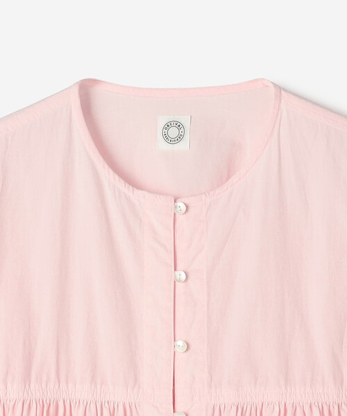 ORCIVAL(オーシバル)の「ORCIVAL | コットンポプリン ギャザー長袖シャツ WOMEN(シャツ/ブラウス・レディース・アイボリー/ブラック/ピンク・1)」の7枚目の写真