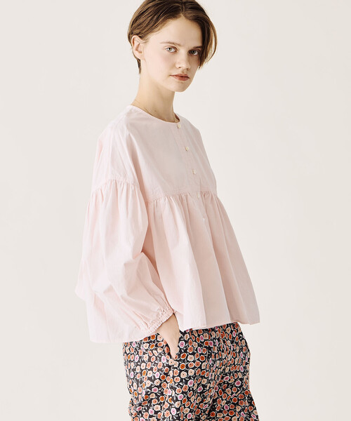 ORCIVAL(オーシバル)の「ORCIVAL | コットンポプリン ギャザー長袖シャツ WOMEN(シャツ/ブラウス・レディース・アイボリー/ブラック/ピンク・1)」の14枚目の写真