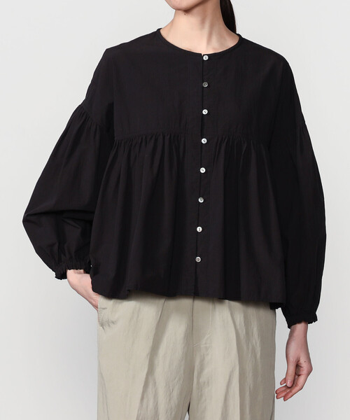 ORCIVAL コットンポプリン ギャザー長袖シャツ WOMEN ORCIVAL | コットンポプリン ギャザー長袖シャツ WOMEN（シャツ