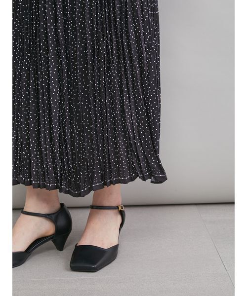 Mila Owen(ミラオーウェン)の「ドットプリントワッシャープリーツスカート(スカート・レディース・アイボリー/ブラック・0/1/00)」の11枚目の写真
