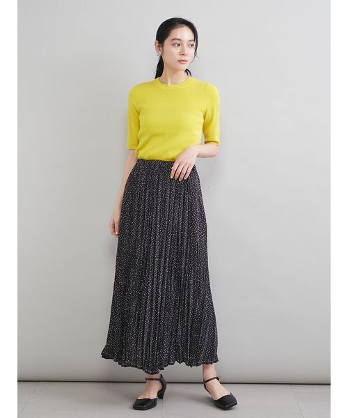 Mila Owen(ミラオーウェン)の「ドットプリントワッシャープリーツスカート(スカート・レディース・アイボリー/ブラック・0/1/00)」の13枚目の写真
