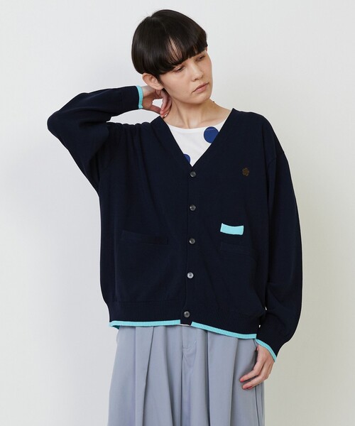 FRAPBOIS PARK(フラボアパーク)の「ニュードライカーデ(カーディガン/ボレロ・レディース・グレー/グリーン/ピンク/ネイビー・1/2)」の3枚目の写真