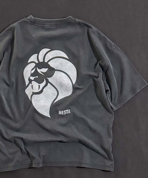 NESTA（ネスタ）の「【NESTA BRAND/ネスタブランド】ピグメント加工 オーバーサイズ Tシャツ（Tシャツ/カットソー・キッズ・ダークグリーン/ネイビー/チャコール/パープル/グレー系その他/ブラック・110/120/130/140/150/160）」の22枚目の写真