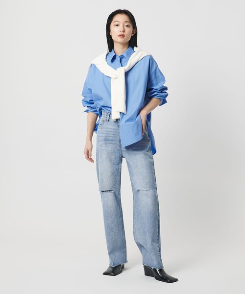 MARW UNITED ARROWS（マルゥ ユナイテッドアローズ）の「＜MARW UNITED ARROWS＞クラッシュ デニム パンツ（デニムパンツ・レディース・ライトブルー・36/38）」の3枚目の写真