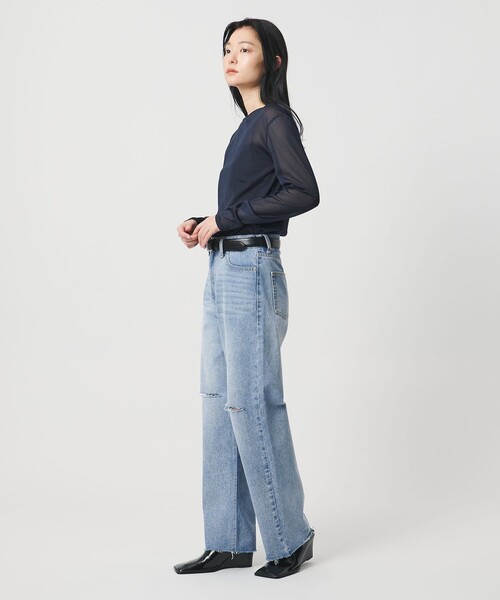 MARW UNITED ARROWS（マルゥ ユナイテッドアローズ）の「＜MARW UNITED ARROWS＞クラッシュ デニム パンツ（デニムパンツ・レディース・ライトブルー・36/38）」の5枚目の写真