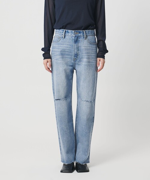 MARW UNITED ARROWS（マルゥ ユナイテッドアローズ）の「＜MARW UNITED ARROWS＞クラッシュ デニム パンツ（デニムパンツ・レディース・ライトブルー・36/38）」の7枚目の写真