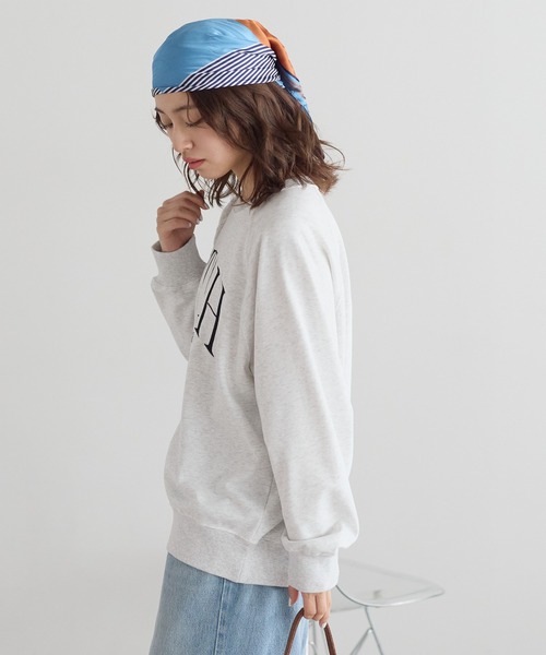 HEART MARKET(ハートマーケット)の「カレッジラグラン裏毛プルオーバー(Tシャツ/カットソー・レディース・チャコール/ブルー/グレー・FREE)」の6枚目の写真