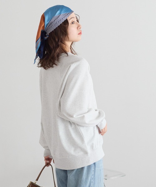 HEART MARKET(ハートマーケット)の「カレッジラグラン裏毛プルオーバー(Tシャツ/カットソー・レディース・チャコール/ブルー/グレー・FREE)」の8枚目の写真