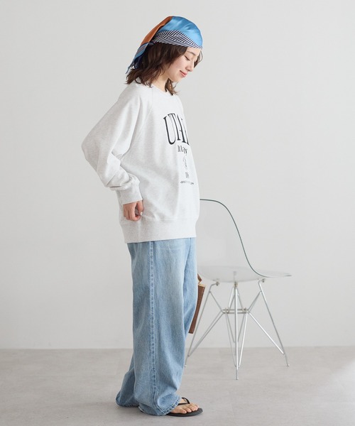 HEART MARKET(ハートマーケット)の「カレッジラグラン裏毛プルオーバー(Tシャツ/カットソー・レディース・チャコール/ブルー/グレー・FREE)」の13枚目の写真