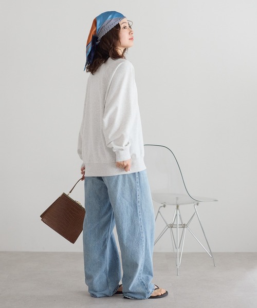 HEART MARKET(ハートマーケット)の「カレッジラグラン裏毛プルオーバー(Tシャツ/カットソー・レディース・チャコール/ブルー/グレー・FREE)」の15枚目の写真