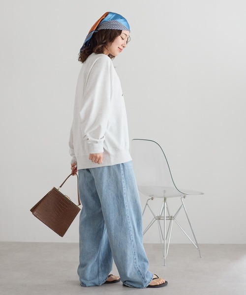 HEART MARKET(ハートマーケット)の「カレッジラグラン裏毛プルオーバー(Tシャツ/カットソー・レディース・チャコール/ブルー/グレー・FREE)」の16枚目の写真