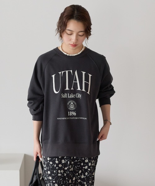 HEART MARKET(ハートマーケット)の「カレッジラグラン裏毛プルオーバー(Tシャツ/カットソー・レディース・チャコール/ブルー/グレー・FREE)」の20枚目の写真