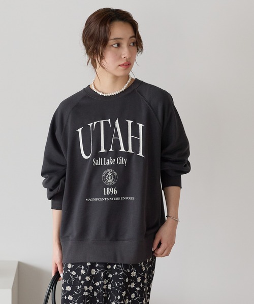 HEART MARKET(ハートマーケット)の「カレッジラグラン裏毛プルオーバー(Tシャツ/カットソー・レディース・チャコール/ブルー/グレー・FREE)」の21枚目の写真