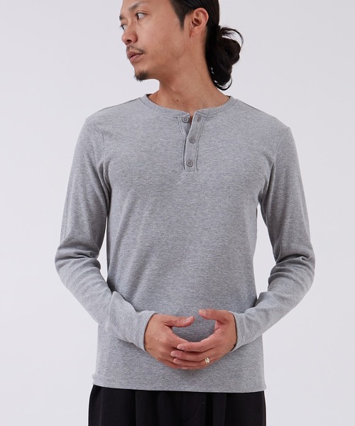 improves（インプローブス）の「スパンテレコ ヘンリーネック 長袖Tシャツ（Tシャツ/カットソー・メンズ・ブラック/グレー/ホワイト・LARGE/X-LARGE/MEDIUM）」の3枚目の写真