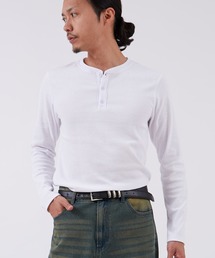 スパンテレコ ヘンリーネック 長袖Tシャツ