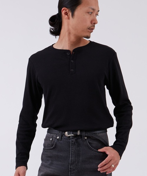 improves（インプローブス）の「スパンテレコ ヘンリーネック 長袖Tシャツ（Tシャツ/カットソー・メンズ・ブラック/グレー/ホワイト・LARGE/X-LARGE/MEDIUM）」の2枚目の写真