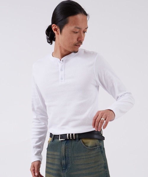 improves（インプローブス）の「スパンテレコ ヘンリーネック 長袖Tシャツ（Tシャツ/カットソー・メンズ・ブラック/グレー/ホワイト・LARGE/X-LARGE/MEDIUM）」の4枚目の写真