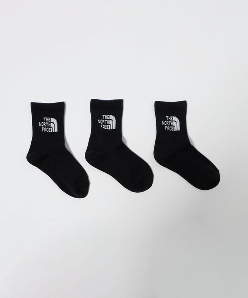 THE NORTH FACE(ザノースフェイス)の「<THE NORTH FACE>ジャガード ロゴ 3P クルーソックス / キッズ(ソックス/靴下・キッズ・ブラック/その他2/その他1・JL(19-21cm))」の2枚目の写真