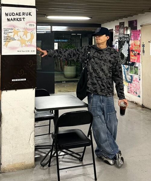 IDWS(アイドンワナセル)の「Draft Long Sleeve Dark Multi(Tシャツ/カットソー・レディース・その他・1/2/0)」の4枚目の写真
