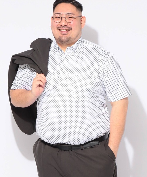 B&T CLUB(ビーティークラブ)の「ポロシャツ 半袖 Cool Pass 柄 メンズ 大きいサイズ クールパス 鹿の子 デジタルプリント プルオーバー シャツ B&T CLUB (ビーアンドティークラブ)(ポロシャツ・メンズ・B/A・X1(3L~4L)/X3(6L~7L)/X2(4L~5L))」の2枚目の写真