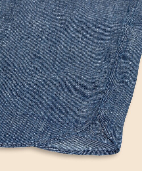 BROOKS BROTHERS（ブルックスブラザーズ）の「リネンツイル　ダブルポケット　シャツジャケット（シャツ/ブラウス・メンズ・インディゴブルー・LARGE/MEDIUM/SMALL/X-LARGE）」の4枚目の写真