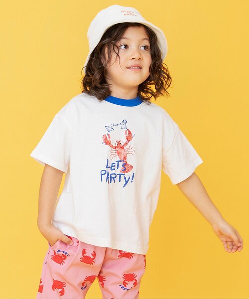 BREEZE（ブリーズ）の「６柄グラフィック半袖Tシャツ（Tシャツ/カットソー・キッズ・オフホワイト/グリーン/ピンク/ベージュ/チャコール/イエロー・80/90/100/110/120/130/140）」の2枚目の写真