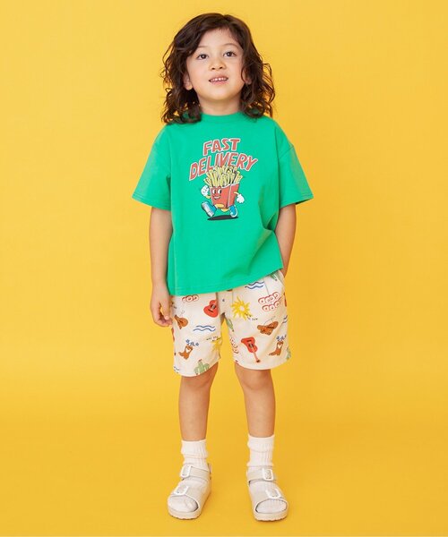 BREEZE（ブリーズ）の「６柄グラフィック半袖Tシャツ（Tシャツ/カットソー・キッズ・オフホワイト/グリーン/ピンク/ベージュ/チャコール/イエロー・80/90/100/110/120/130/140）」の9枚目の写真