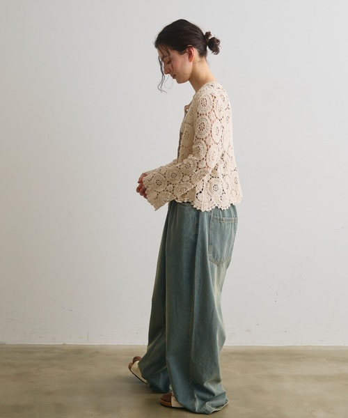 Crisp（クリスプ）の「クロシェレースカーディガン（カーディガン/ボレロ・レディース・アイボリー・FREE）」の13枚目の写真