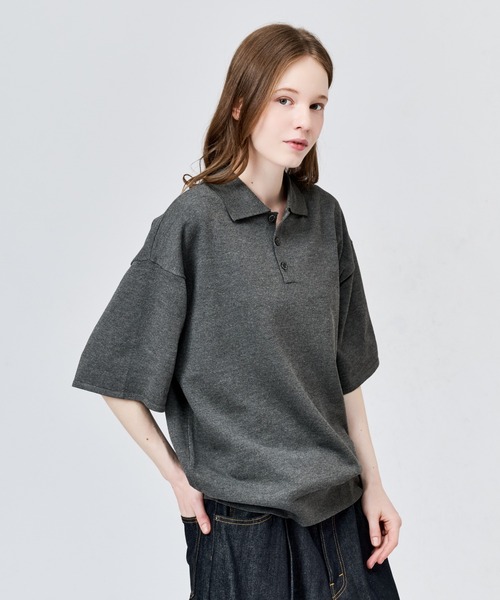 WETTEMPT(ウィテンプト)の「HIGH GAUGE S/S KNIT POLO / ハイゲージS/Sニットポロ(ポロシャツ・メンズ・レッド/ブラック/ブルー/グレー・LARGE/MEDIUM/SMALL)」の8枚目の写真