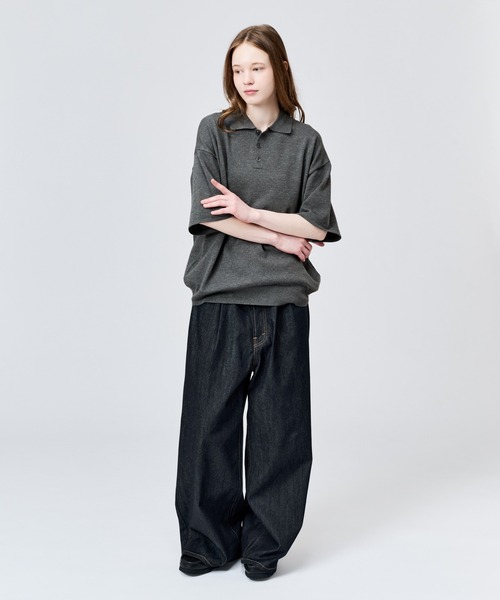WETTEMPT(ウィテンプト)の「HIGH GAUGE S/S KNIT POLO / ハイゲージS/Sニットポロ(ポロシャツ・メンズ・レッド/ブラック/ブルー/グレー・LARGE/MEDIUM/SMALL)」の12枚目の写真