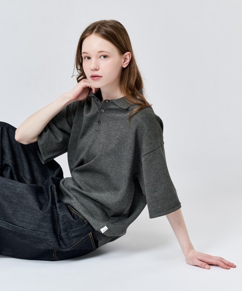 WETTEMPT(ウィテンプト)の「HIGH GAUGE S/S KNIT POLO / ハイゲージS/Sニットポロ(ポロシャツ・メンズ・レッド/ブラック/ブルー/グレー・LARGE/MEDIUM/SMALL)」の18枚目の写真