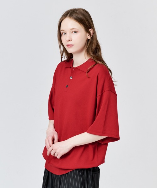 WETTEMPT(ウィテンプト)の「HIGH GAUGE S/S KNIT POLO / ハイゲージS/Sニットポロ(ポロシャツ・メンズ・レッド/ブラック/ブルー/グレー・LARGE/MEDIUM/SMALL)」の21枚目の写真