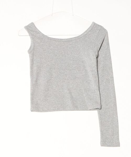 MUCENT（ムセント）の「【MUCENT】ブランド直輸入正規品/MUCENT/DOUBLY UNBALANCE SET T（Tシャツ/カットソー・レディース・グレー/ブラック・FREE）」の4枚目の写真
