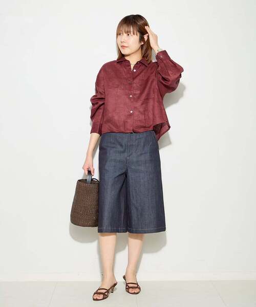 journal standard L'essage(ジャーナルスタンダードレサージュ)の「ヨーロピアンフラックス刺繍ショートシャツ 2(シャツ/ブラウス・レディース・グレー/ブラック系その他/Red/ホワイト・FREE)」の12枚目の写真