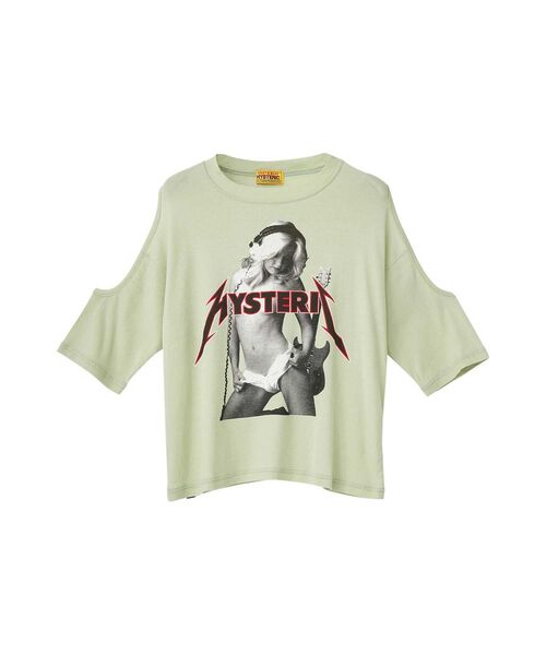 HYSTERIC GLAMOUR(ヒステリックグラマー)の「METAL GIRL Tシャツ(Tシャツ/カットソー・レディース・グリーン/ホワイト/ブラック・FREE)」の3枚目の写真