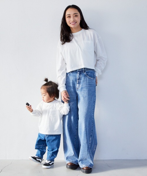 Fluffy BROTHERS(フラッフィーブラザーズ)の「箔プリントデニムパンツ(大人サイズ)(デニムパンツ・レディース・ブルー・S/M/L/XL)」の9枚目の写真