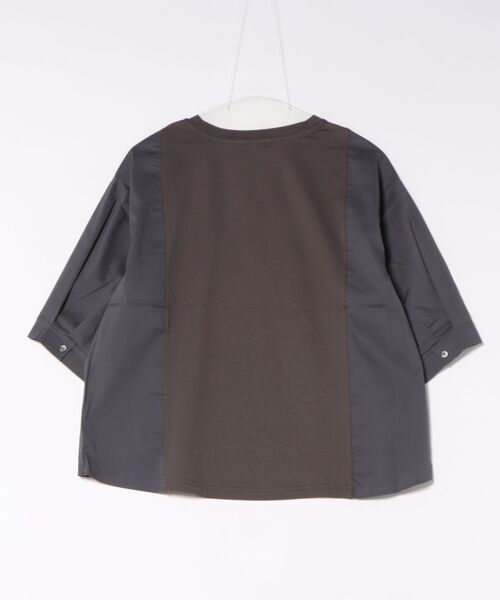 PICCIN(ピッチン)の「布帛切り替えロゴプリントプルオーバー(Tシャツ/カットソー・レディース・オフホワイト/チャコールグレー・M)」の10枚目の写真