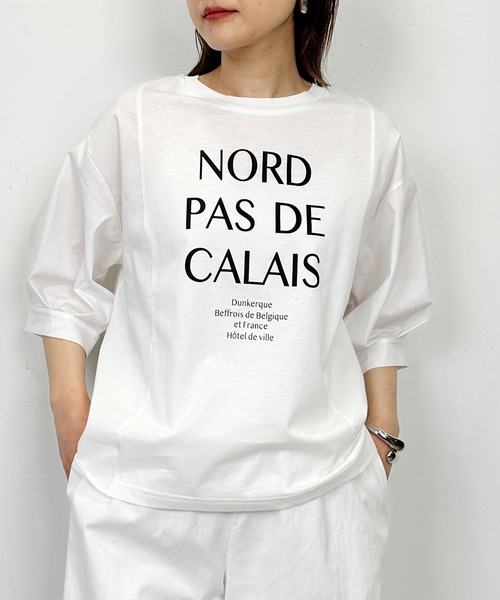 PICCIN(ピッチン)の「布帛切り替えロゴプリントプルオーバー(Tシャツ/カットソー・レディース・オフホワイト/チャコールグレー・M)」の9枚目の写真
