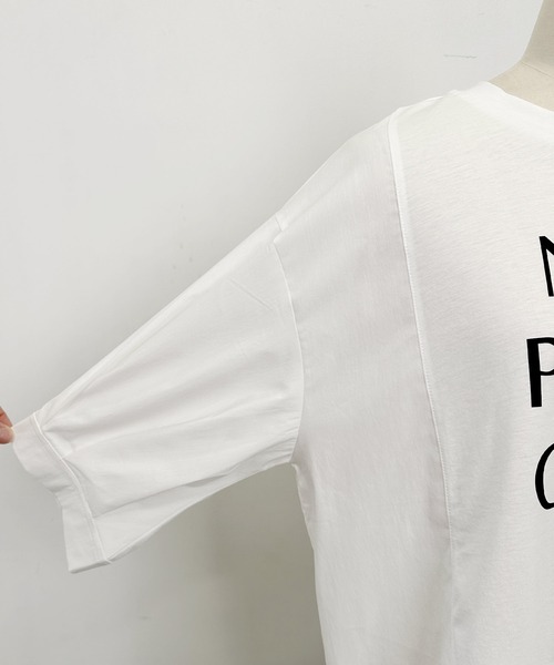 PICCIN(ピッチン)の「布帛切り替えロゴプリントプルオーバー(Tシャツ/カットソー・レディース・オフホワイト/チャコールグレー・M)」の13枚目の写真