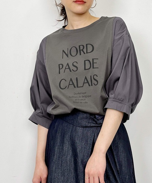 PICCIN(ピッチン)の「布帛切り替えロゴプリントプルオーバー(Tシャツ/カットソー・レディース・オフホワイト/チャコールグレー・M)」の22枚目の写真