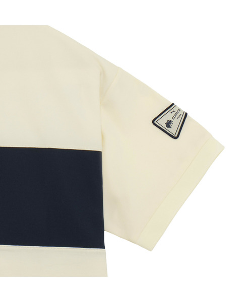 PUMA(プーマ)の「PUMA プーマ メンズ ゴルフ PUMA x EDIFICE カラーブロック モックネック 半袖(Tシャツ/カットソー・メンズ・ネイビー/オフホワイト・SMALL/X-LARGE/LARGE/MEDIUM)」の4枚目の写真