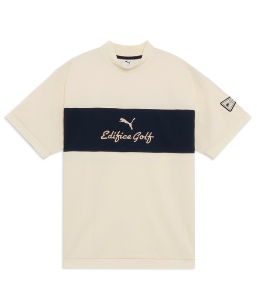PUMA(プーマ)の「PUMA プーマ メンズ ゴルフ PUMA x EDIFICE カラーブロック モックネック 半袖(Tシャツ/カットソー・メンズ・ネイビー/オフホワイト・SMALL/X-LARGE/LARGE/MEDIUM)」の2枚目の写真