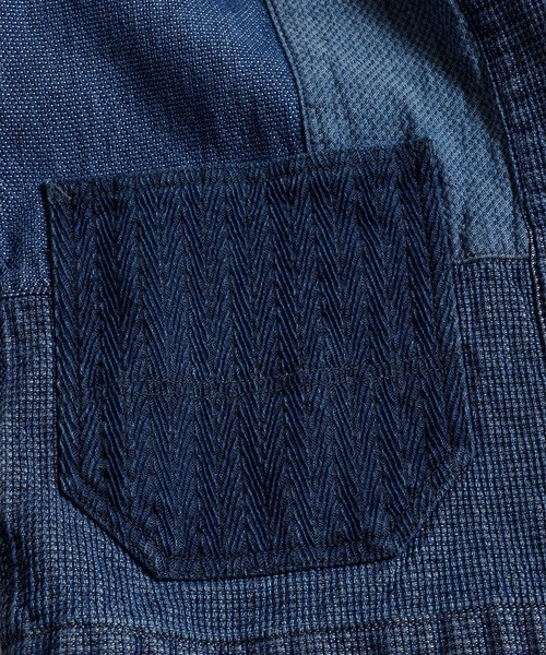 FDMTL(ファンダメンタル)の「【FDMTL】PACHWORK HAORI JACKET 3YR WASH(その他アウター・メンズ・インディゴブルー・5/4/3)」の4枚目の写真