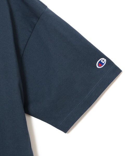 Champion(チャンピオン)の「【別注】Champion by MIN-NANO / ロゴ Tシャツ(Tシャツ/カットソー・メンズ・ベージュ/ネイビー/ホワイト・SMALL/MEDIUM/XX-LARGE/X-LARGE/LARGE/XXX-LARGE)」の8枚目の写真