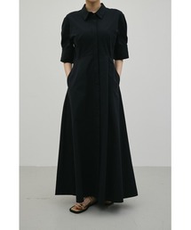 フレアマキシシャツワンピース